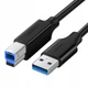 Кабель USB - USB Type-B (USB-B) UGREEN для принтерів, сканерів, БФП (1m, 5 Гбіт/с, USB 3.0). Black - зображення 1