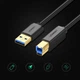 Кабель USB - USB Type-B (USB-B) UGREEN для принтерів, сканерів, БФП (1m, 5 Гбіт/с, USB 3.0). Black - зображення 4