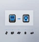 Кабель USB - USB Type-B (USB-B) UGREEN для принтерів, сканерів, БФП (1m, 5 Гбіт/с, USB 3.0). Black - зображення 8