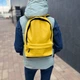 Желтый рюкзак компактный универсальный матовая экокожа Town style mini - изображение 1