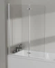 Стеклянная шторка для ванны AVKO Glass RDW02-J2 Серебро, двухсторонняя, каленое стекло Simply Glass, 60+40х140 см - изображение 2