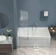 Стеклянная шторка для ванны AVKO Glass RDW02-J2 Серебро, двухсторонняя, каленое стекло Simply Glass, 50+50х140 см - изображение 5