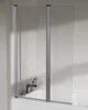 Скляна шторка для ванни AVKO Glass RDY19 Срібло, двостороння, гартоване скло Simply Glass, 60+40х140 см - зображення 2