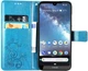 Чехол Clover для Nokia 2.2 / TA-1188 книжка с визитницей кожа PU с визитницей голубой - изображение 5