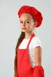 Фартук для уроков труда с беретом 6-10 лет габардин красный - изображение 5