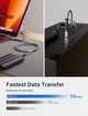 ​Кабель JSAUX USB 3.1 USB A/C Male to Micro B Male 20Gbps 0.5м grey - зображення 4