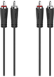 Kabel Hama 2x RCA-jack - 2x RCA-jack M/M 1.5 m Black (4047443434319) - obraz 1