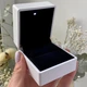 Коробочка для каблучки з підсвічуванням Weeding Marry Me, білий глянець - Футляр скринька для пропозиції або весілля (700040) - изображение 1