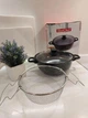 Кастрюля-фритюрница HotChef 26 см. с антипригарным покрытием и прозрачной крышкой, Черный - изображение 8
