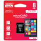 Карта памяти Goodram microSDHC 8GB (UHS-I U1) W-10 MB/s, R-60 MB/s Class 10 (M1AA-0080R11) + SD Adapter - изображение 3