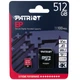 Карта памяти Patriot EP Series microSDXC 512GB (UHS-I U3) W-80 MB/s, R-90 MB/s Class 10 A1 (PEF512GEP31MCX) + SD Adapter - изображение 3