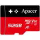 Карта памяти Apacer Gaming Card microSDXC 512GB (UHS-I U3) W-80 MB/s, R-100 MB/s Class 10 A1 V30 (AP512GMCSX10U7-RAGC) + SD Adapter - изображение 1