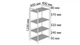 Стеллаж для кухни под микроволновку Kitchen K1200 Ferrum-decor 1200x600x400 Белый металл ДСП Бетон 16 мм (KITCH1215) - изображение 1