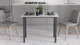 Стол универсальный Knap Ferrum-decor 750x1200x700 Черный металл ДСП Бетон 16 мм (KNAP039) - изображение 2