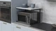 Підставка для мікрохвильовки Kitchen K301 Ferrum-decor 400x550x350 Чорний метал ДСП Білий 16 мм (KITCH30101) - зображення 2