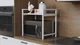 Подставка для микроволновки Kitchen K303 Ferrum-decor 500x550x350 Белый металл ДСП Белый 16 мм (KITCH30309) - изображение 1