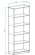 Шафа Анжело Ferrum-decor на 5 полиць 1900x800x380 ДСП Дуб Сан-Марино 16 мм (ANG2085) - зображення 2