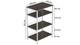 Стеллаж для кухни под микроволновку Kitchen K900 Ferrum-decor 900x600x400 Белый металл ДСП Дуб Сонома Трюфель 16 мм (KITCH90013) - изображение 3