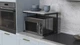 Подставка для микроволновки Kitchen K301 Ferrum-decor 400x550x350 Черный металл ДСП Бетон 16 мм (KITCH30107) - изображение 4