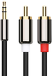 Kabel Libox 3.5 mm (mini-jack) - 2x RCA M/M 3 m Black (KAB-POŁ-00023) - obraz 2