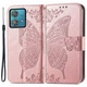 Чохол-книжка з малюнком UniCase Butterfly Pattern для Motorola Moto G84 - Rose Gold - зображення 1