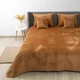 Покрывало ТЕП Velour Ромб круглый Кофейный Евро 240х260 см Двустороннее Полиэстер (2000008658317/4-00518_22390) - изображение 2