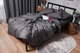 Комплект постельного белья Moon&Star King Size 220x240 см Black Satin Stripe (MS-820003676) - изображение 6