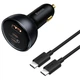 Авто зу Baseus 160W Car Charger 2C+U + кабель - комплект зарядний для авто (TZCC2M-0G / CCZX-160CX) - зображення 1