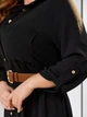 Женское платье-рубашка длины миди Le'Katrin 5514-4XXXL Черный - изображение 3