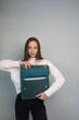 Шкіряна сумка-чохол для ноутбука 13" Apple / Asus / Dell / Lenovo / HP / Honor / Acer / Huawei / Xiaomi - (LC-15) - Блакитний - изображение 7