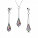 Срібний комплект Spark зі Swarovski Idea NKROLO600015PS - зображення 1