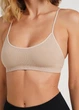 Бесшовний топ в рубчик на тонких бретелях Giulia CAMI TOP RIB L/XL Beige-naturale, топ в рубчик - изображение 8