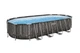 Каркасный бассейн Bestway 561ES Power Steel™ с фильтр-насосом 732 x 366 x 132 см, имитация дерева - изображение 1
