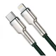 Кабель Baseus Cafule Metal Type-C to Lightning PD 20W (1m) Green (CATLJK-A06) - изображение 2