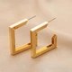 Cерьги гвоздики Honey Fashion Accessories золотистый (12-113) - изображение 2