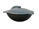 Казан Davr Metall узбекский 12 л 40х17 см WOK з алюминиевой кришкою чугунный черный (33-89-12-1NM) - изображение 3
