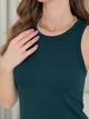 Платье-майка в рубчик длинное летнее женское Merlini Лонга 700000112 L-XL Зеленое (700000112_2) - изображение 6