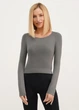 Топ укороченный с длинным рукавом Giulia CROP TOP L/XL Grey-poppy seed, Топ с длинным рукавом - изображение 7