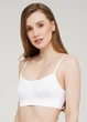Бесшовный топ на тонких бретелях Giulia CAMI TOP L/XL White, женский топ из микрофибры - изображение 7