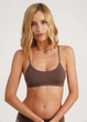 Бесшовний топ в рубчик на тонких бретелях Giulia CAMI TOP RIB S/M Brown-deep taupe, Топ бесшовный на тонких бретелях - изображение 6