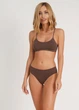 Бесшовний топ в рубчик на тонких бретелях Giulia CAMI TOP RIB S/M Brown-deep taupe, Топ бесшовный на тонких бретелях - изображение 7