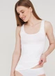 Майка женская бесшовная на широких бретелях Giulia TANK L/XL White-white, легкая, дышащая, удобная для фитнеса и повседневной носки - изображение 6