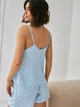 Піжама (майка + шорти) жіноча BARWA garments 0340/313 S Блакитна (2113403131030) - зображення 4