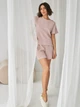 Пижама (футболка + шорты) женская больших размеров муслиновая BARWA garments 0328/329 XL Капучино (2113283294658) - изображение 4
