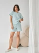 Пижама (футболка + шорты) женская муслиновая BARWA garments 0328/329 S Мятная (2113283291138) - изображение 10