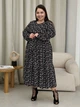Сукня зі штапеля довга весняна жіноча Merlini Корсо 700001183 2XL-3XL Чорне (700001183_3) - зображення 1