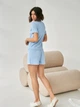 Пижама (футболка + шорты) женская больших размеров BARWA garments 0315/313 XL Голубая (2113153134213) - изображение 2