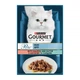 Вологий корм для котів Gourmet Perle Duo 85 г - лосось та сайда - изображение 1