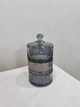 Сахарница-этажерка Lirmatur Гофре стеклянная 3-х уровневая серая - изображение 1