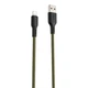 Кабель Proove Rebirth USB to Lightning 2.4A (1m) black/green - изображение 1